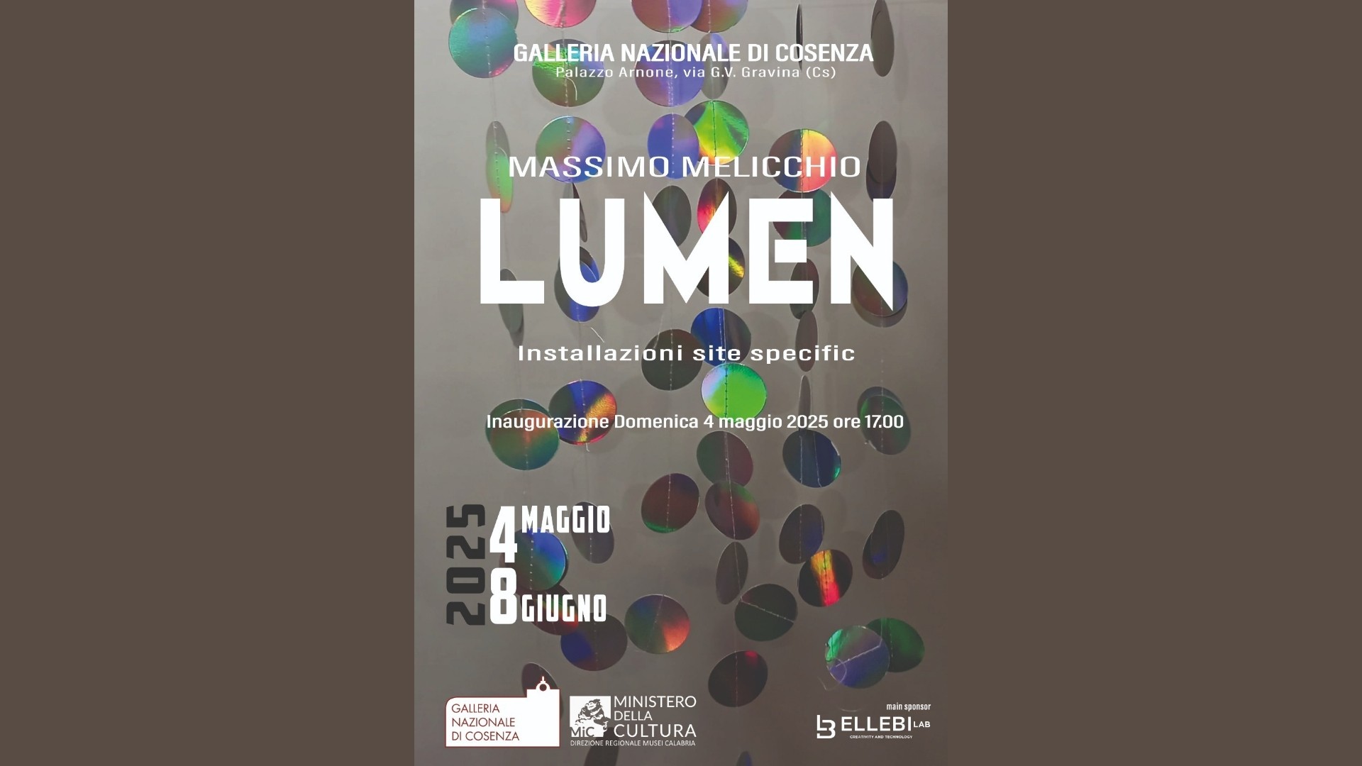 “Lumen” alla Galleria nazionale di Cosenza